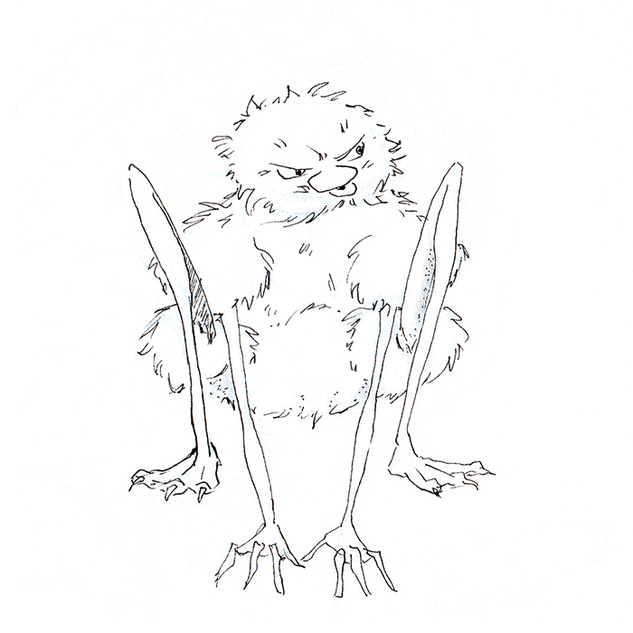 Grummelgnom · Lineart/Charakter-Skizze