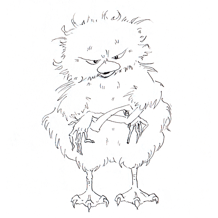Der erste Grummelgnom · Lineart/Charakter-Skizze